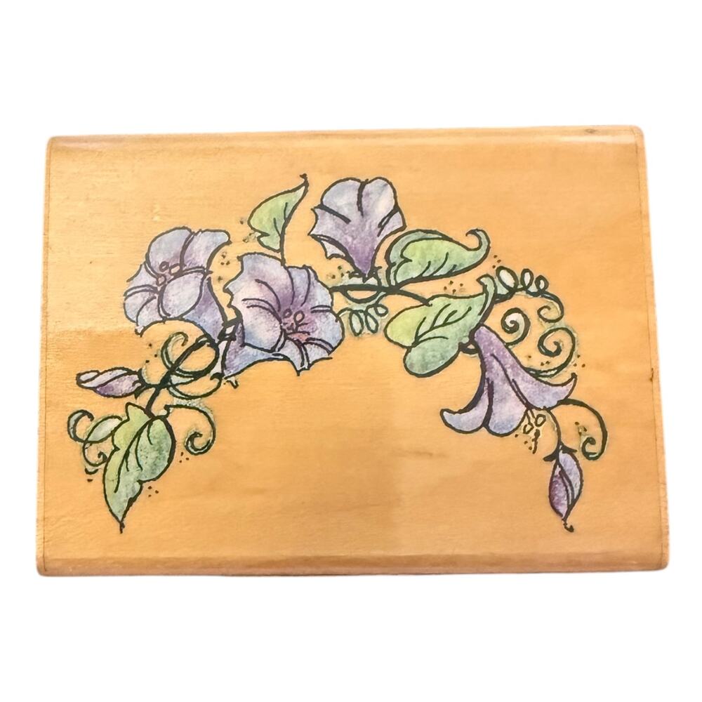 Stampendous! Morning Glories Flowers H082 Rubber Stamp